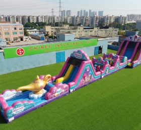 T7-4626 Shimmer & Shine Theme Infltable Obstacle Courses