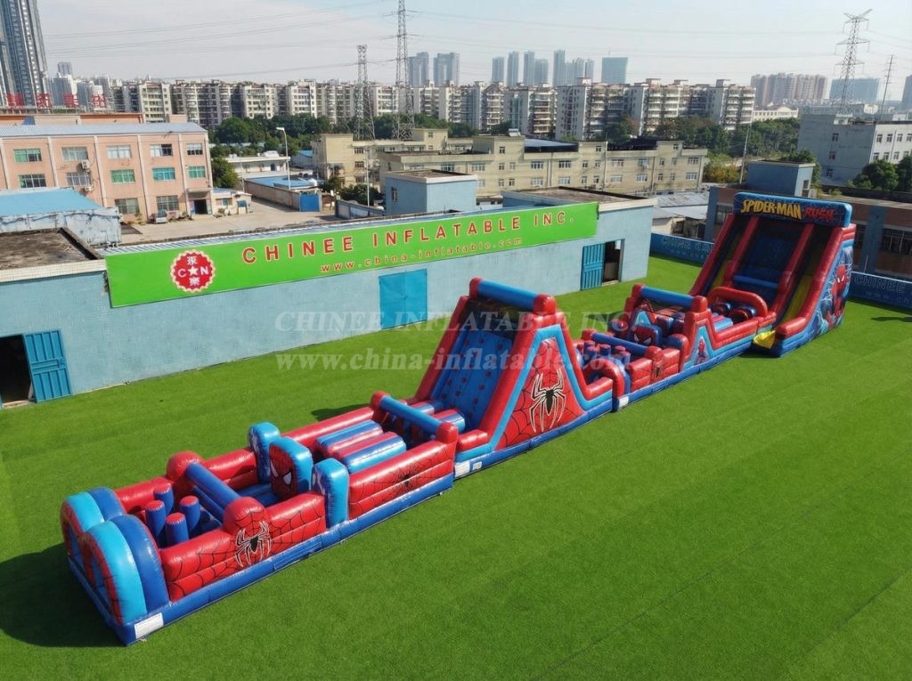 T7-4631 Spider-Man Theme Infltable Obstacle Courses