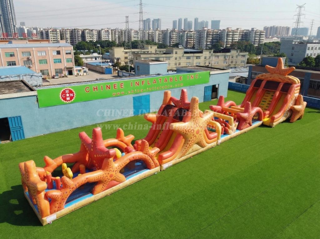 T7-4633 Starfish Theme Infltable Obstacle Courses