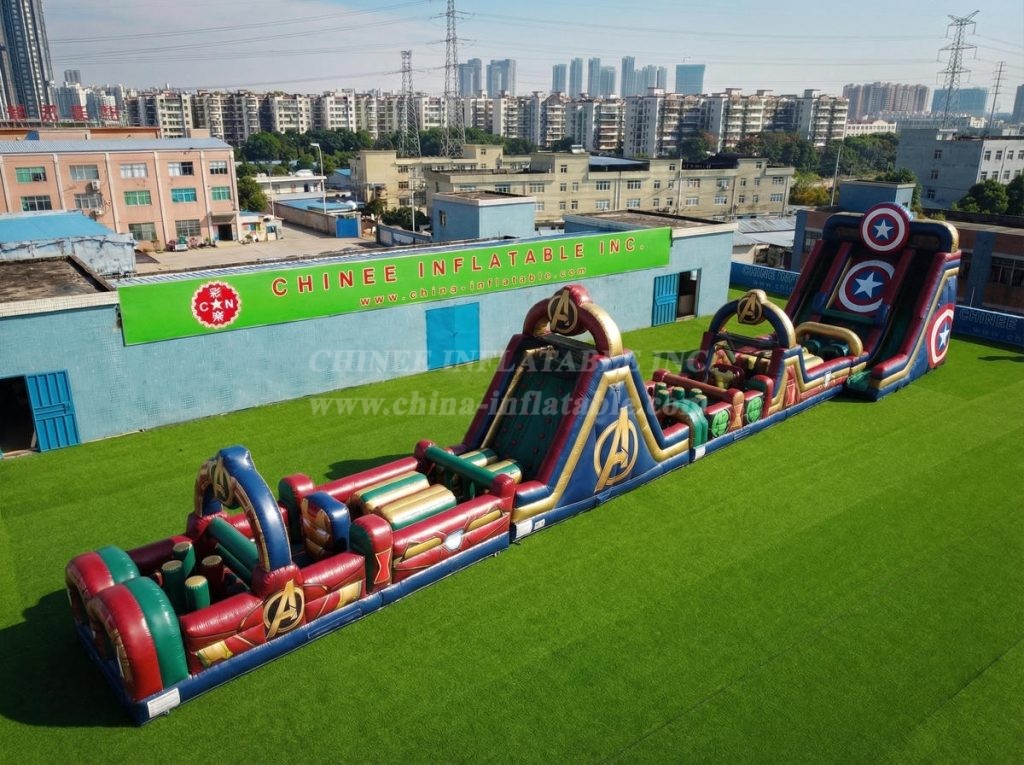 T7-4641 The Avengers Theme Infltable Obstacle Courses