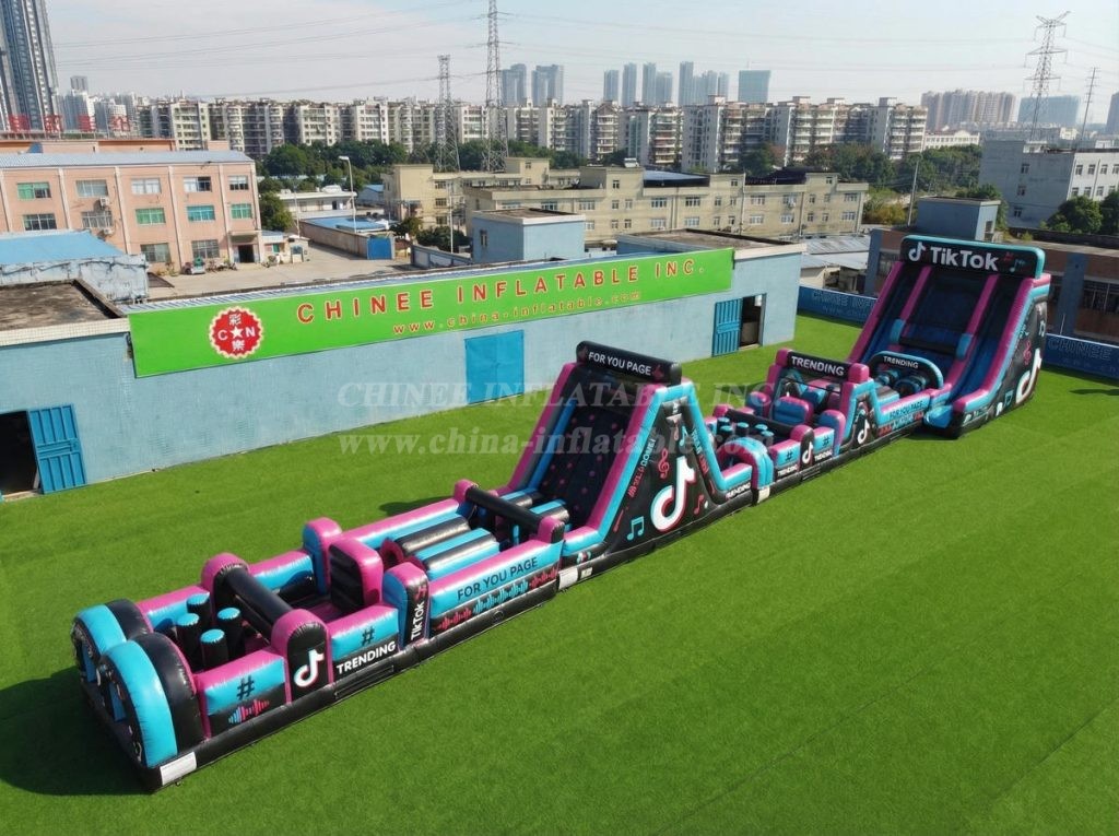 T7-4651 TikTok Theme Infltable Obstacle Courses