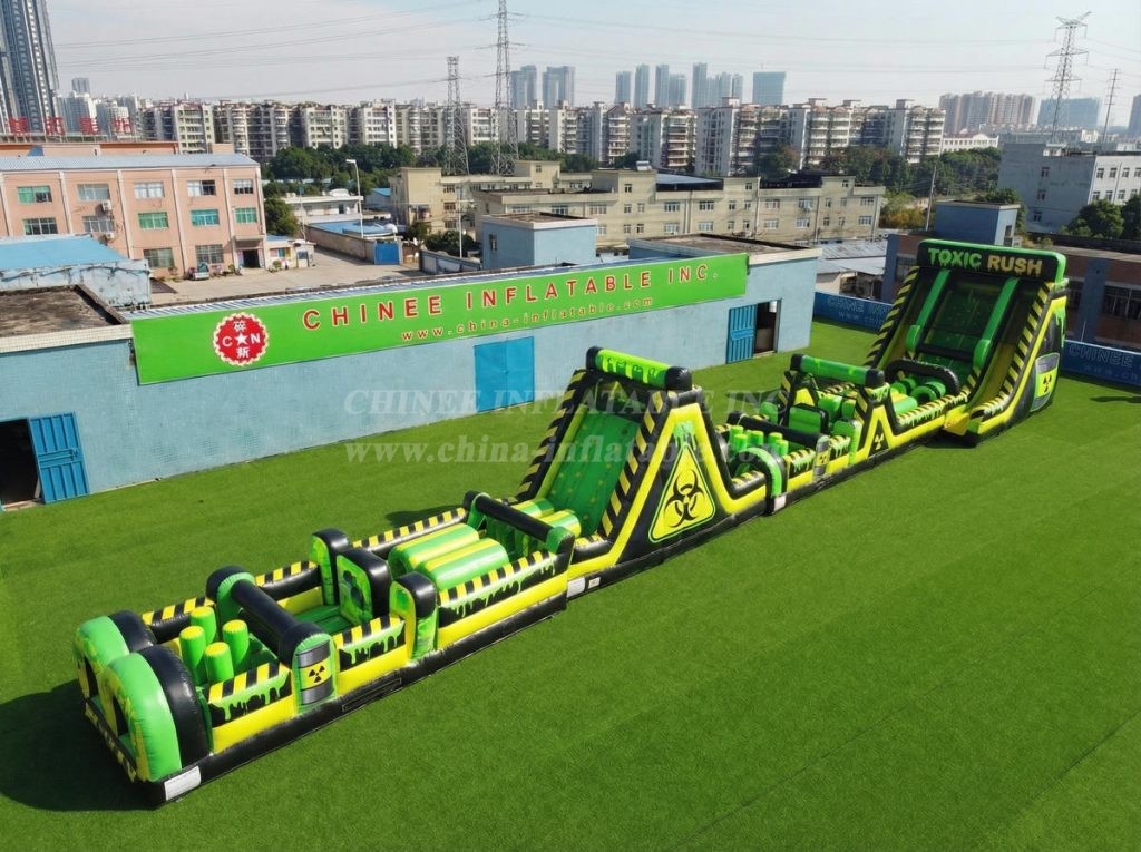 T7-4656 Toxic Theme Infltable Obstacle Courses