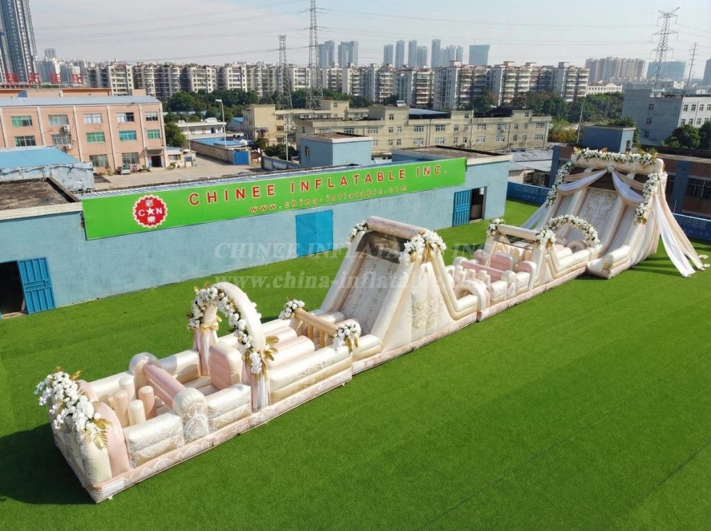 T7-4664 Weddings Theme Infltable Obstacle Courses