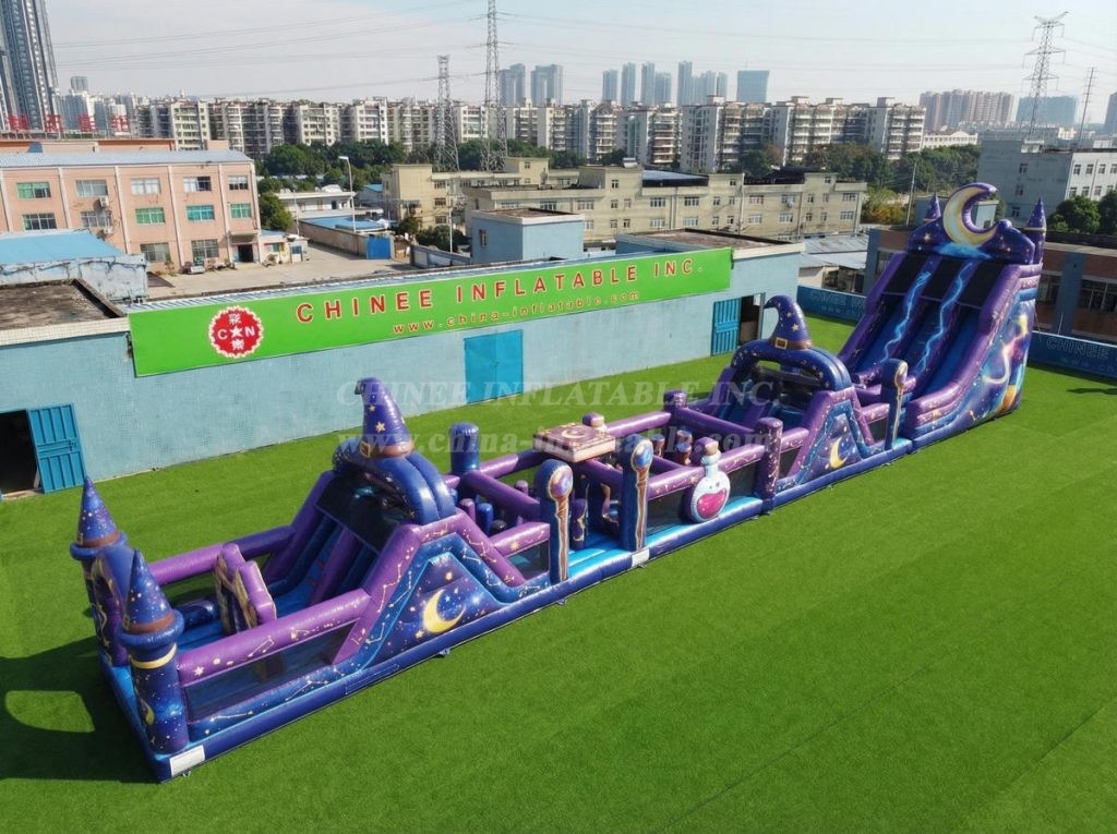 T7-4668 Wizard Theme Infltable Obstacle Courses