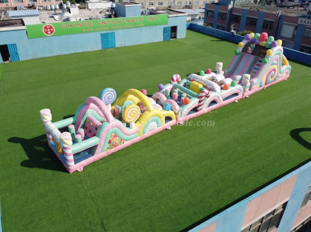 T7-4695 Candy Theme Inflatable Obstacle Courses