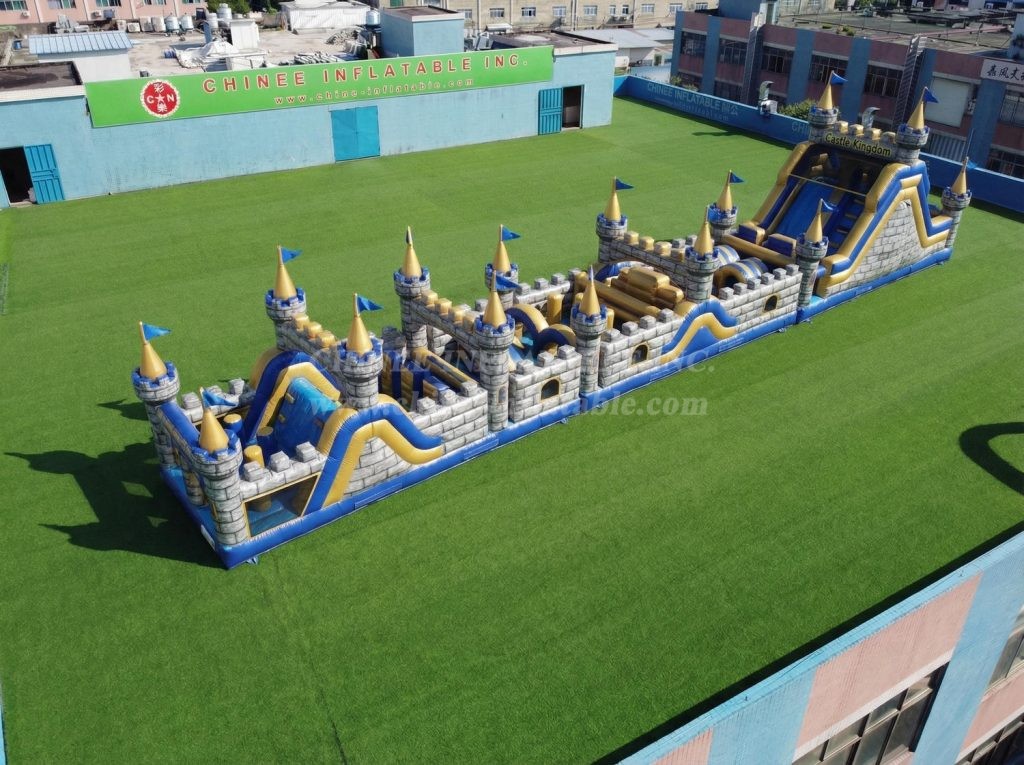 T7-4698 Castle Kingdom Theme Inflatable Obstacle Courses