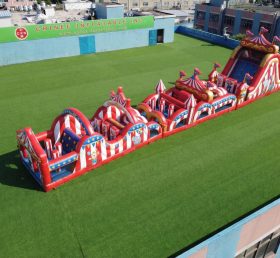 T7-4702 Circus Theme Inflatable Obstacle Courses