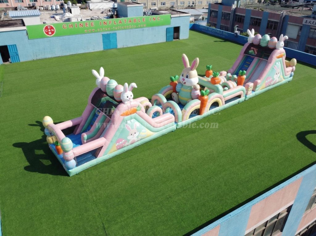 T7-4720 Easter Theme Inflatable Obstacle Courses