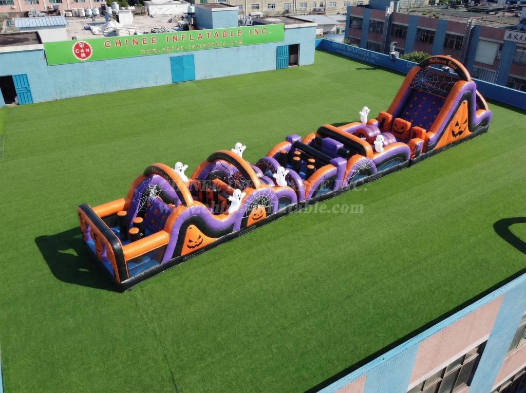 T7-4736 Halloween Theme Inflatable Obstacle Courses