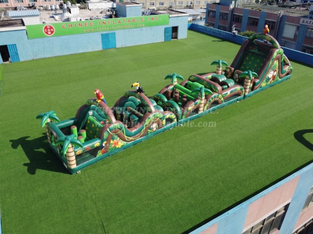 T7-4746 Jungle Theme Inflatable Obstacle Courses