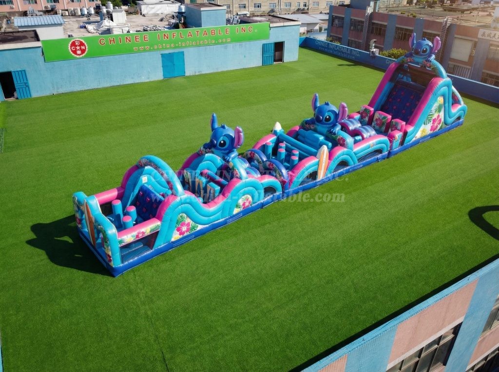T7-4751 Lilo & Stitch Theme Inflatable Obstacle Courses