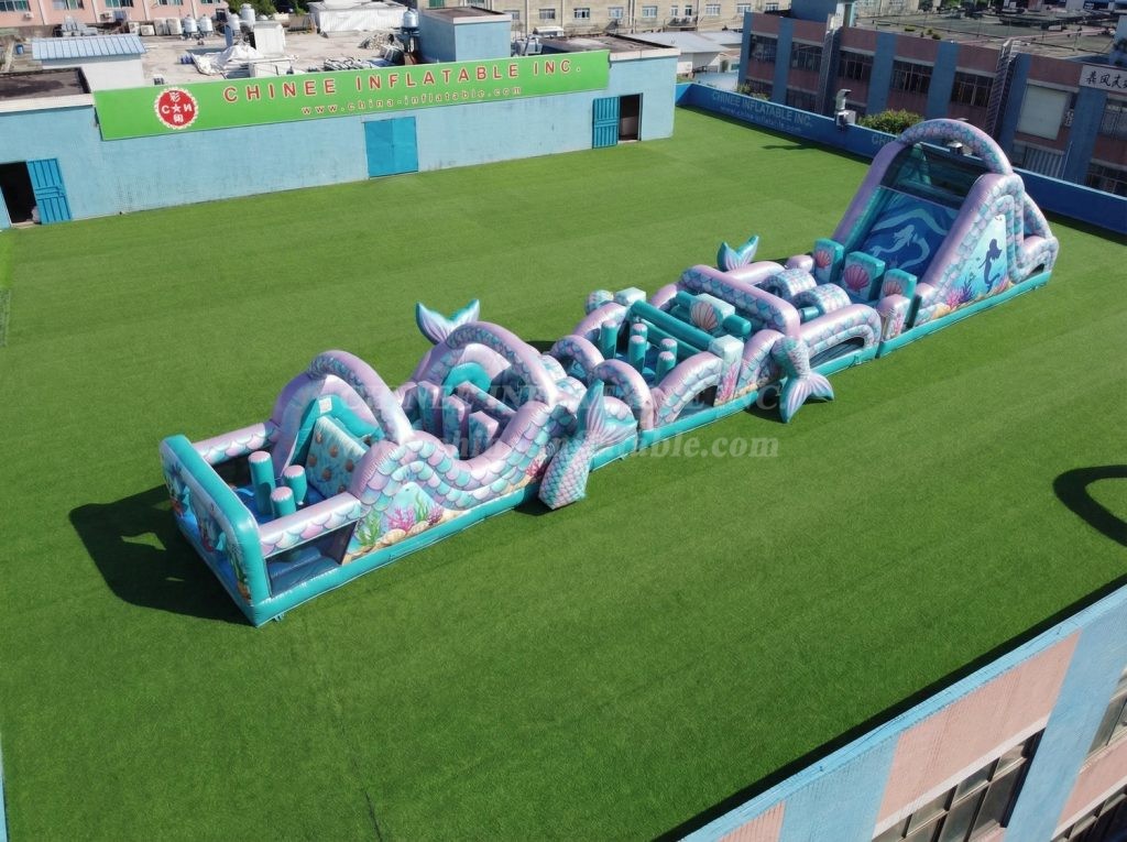 T7-4759 Mermaid Theme Inflatable Obstacle Courses