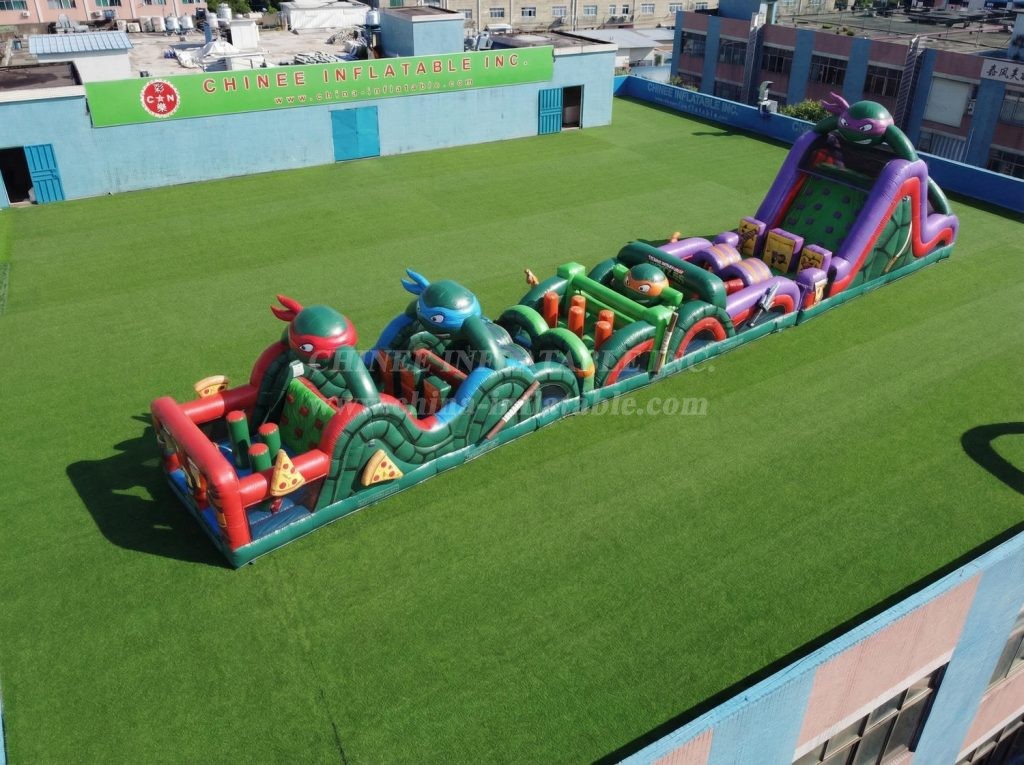 T7-4773 Ninja Turtles Theme Inflatable Obstacle Courses