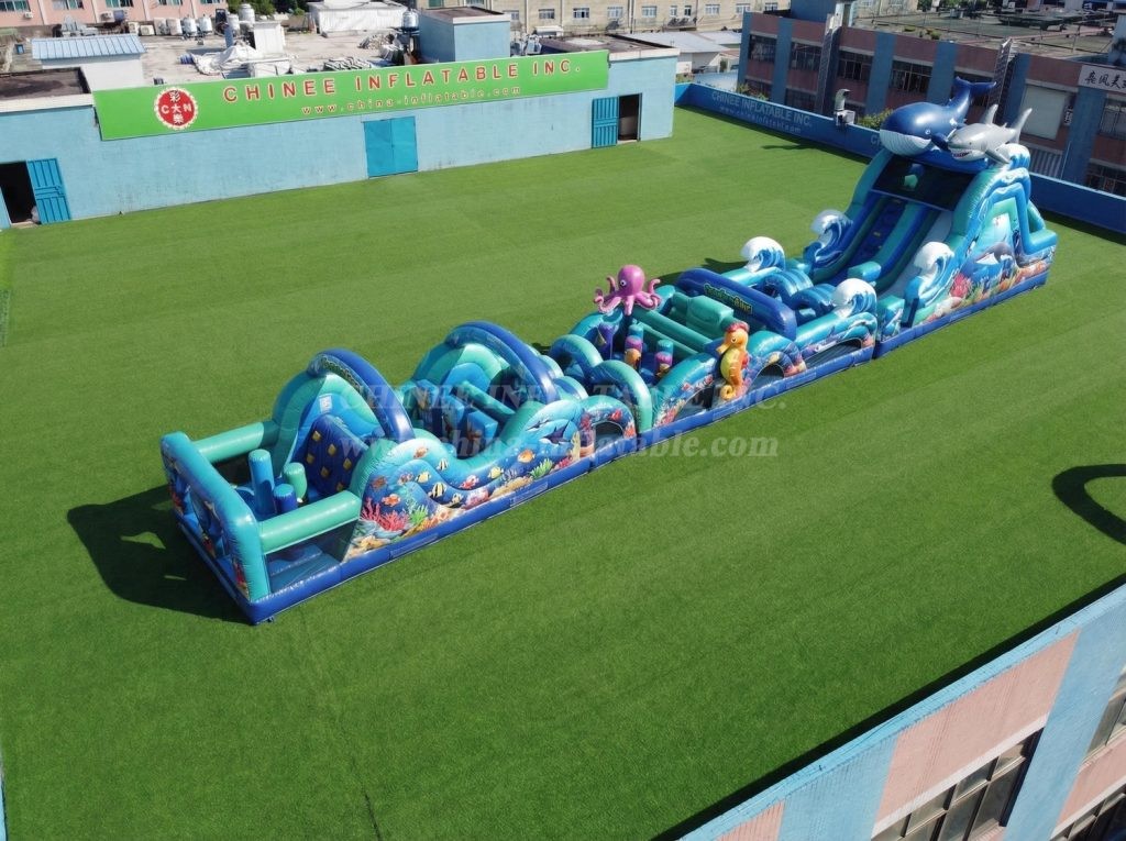 T7-4774 Ocean Theme Inflatable Obstacle Courses