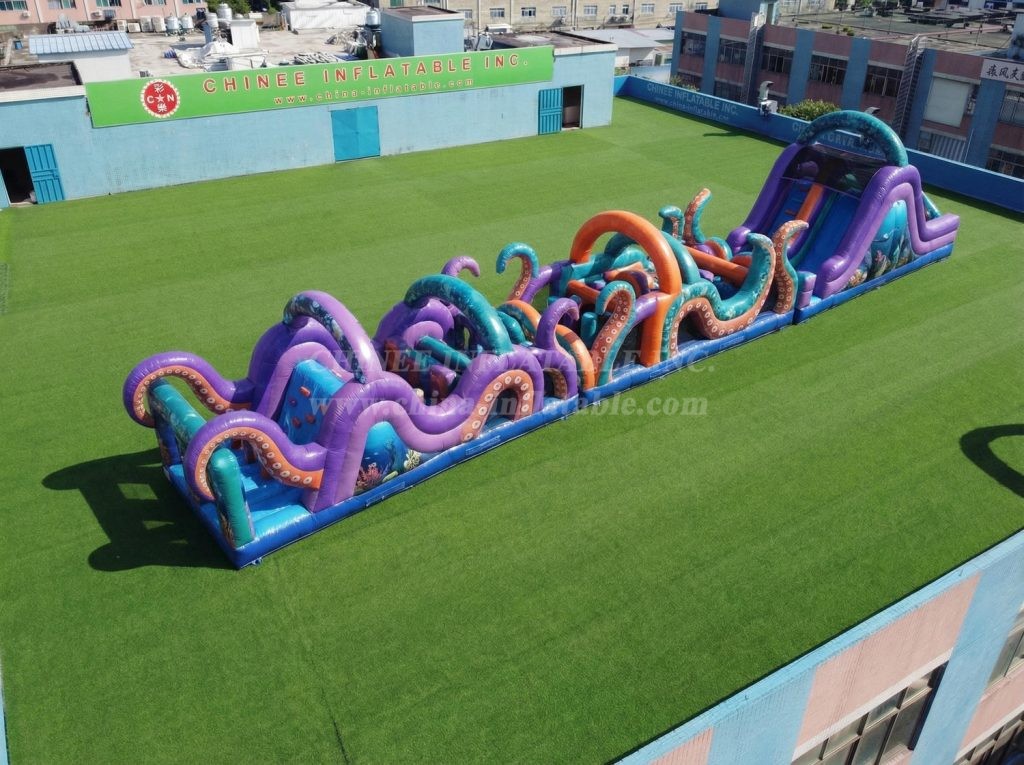 T7-4775 Octopus Theme Inflatable Obstacle Courses