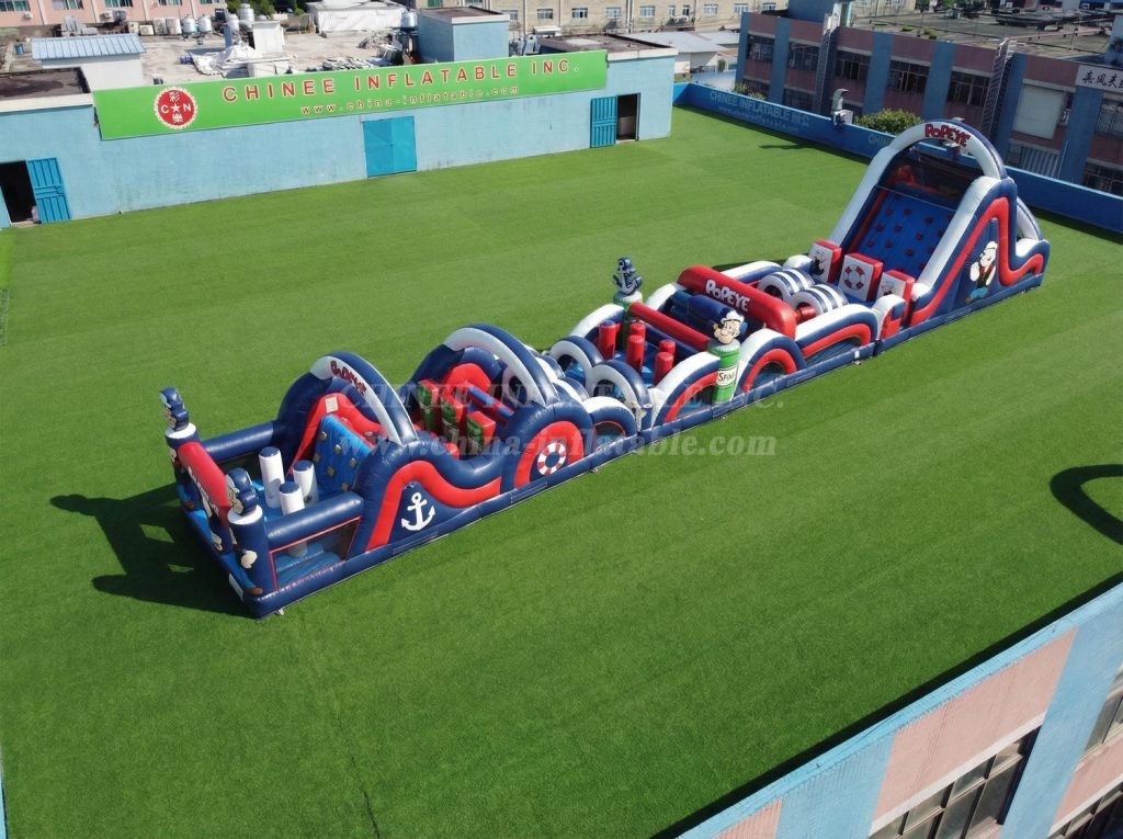 T7-4791 Popeye Theme Inflatable Obstacle Courses