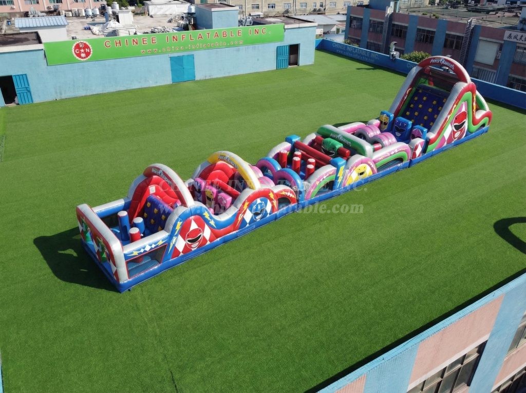 T7-4793 Power Rangers Theme Inflatable Obstacle Courses