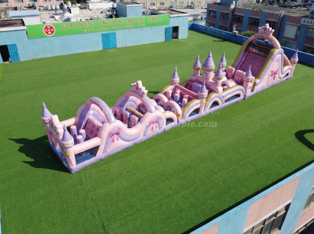 T7-4794 Princess Parties Theme Inflatable Obstacle Courses