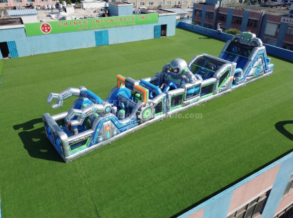 T7-4797 Robot Theme Inflatable Obstacle Courses