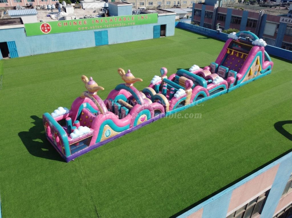 T7-4805 Shimmer & Shine Theme Inflatable Obstacle Courses