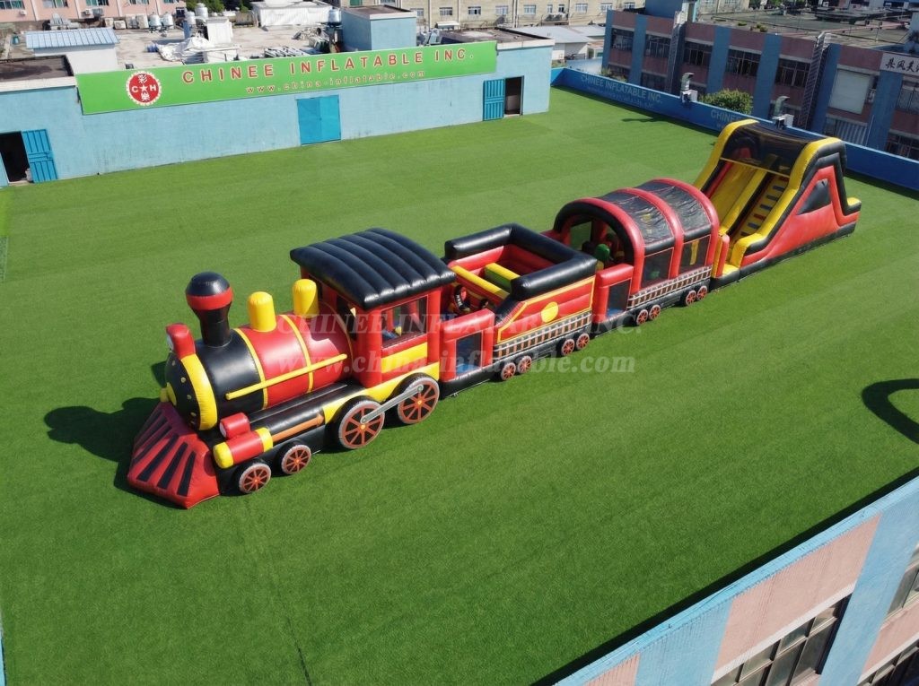 T7-4837 Train Theme Inflatable Obstacle Courses