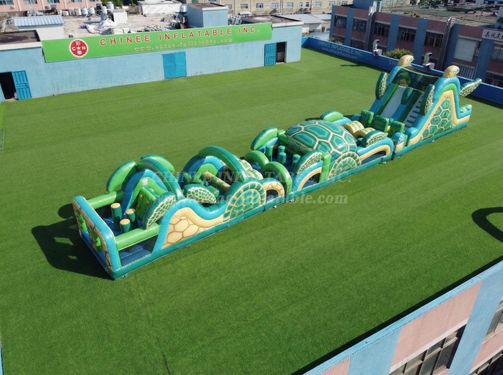 T7-4840 Turtle Theme Inflatable Obstacle Courses