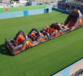 T7-4842 Volcano Theme Inflatable Obstacle Courses