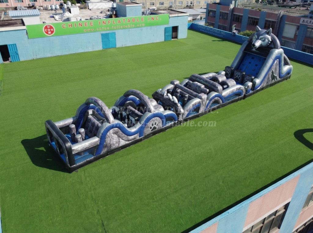 T7-4847 Wolf Theme Inflatable Obstacle Courses