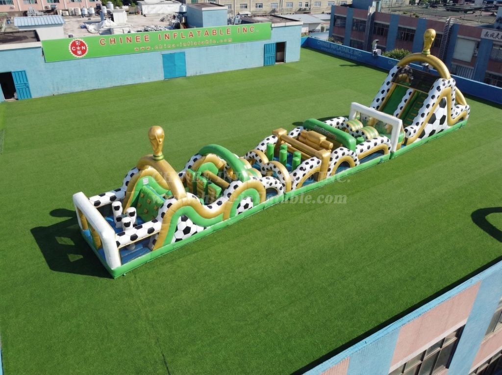 T7-4849 World Cup Theme Inflatable Obstacle Courses