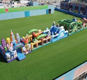 T7-4852 Zootopia Theme Inflatable Obstacle Courses