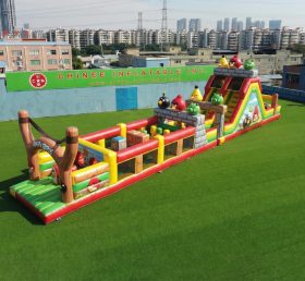 T7-4859 Angry Birds Theme Inflatable Obstacle Courses