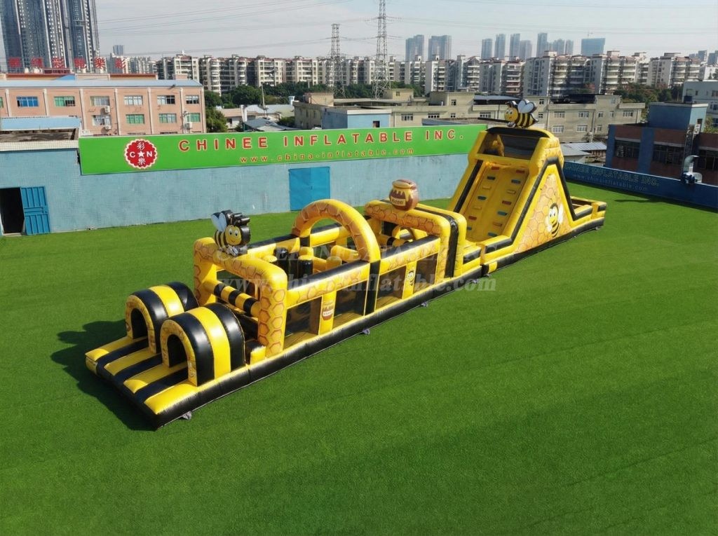 T7-4866 Bee Theme Inflatable Obstacle Courses