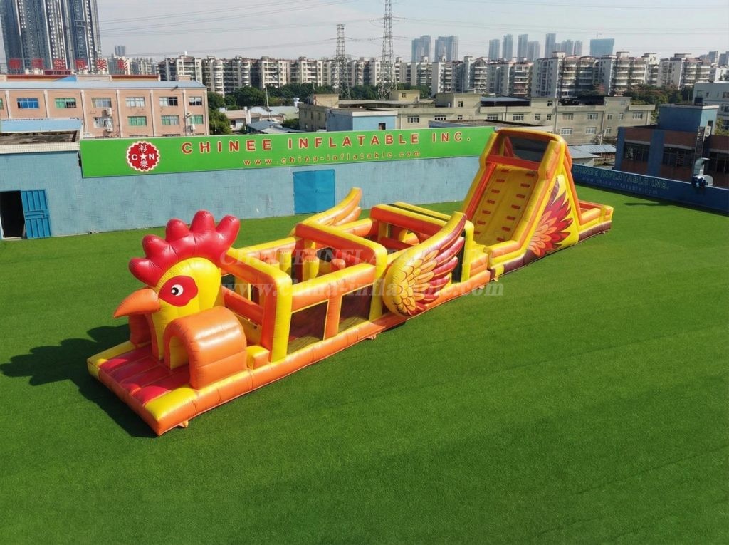 T7-4880 Chicken Theme Inflatable Obstacle Courses