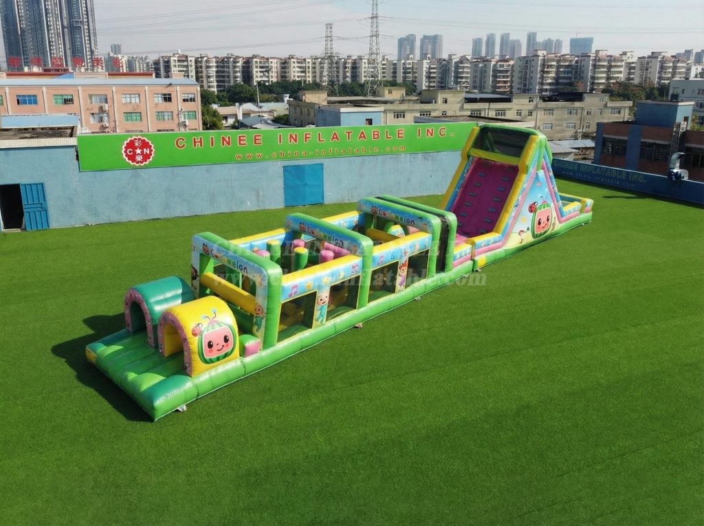 T7-4885 Cocomelon Theme Inflatable Obstacle Courses