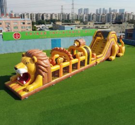 T7-4928 Lion Theme Inflatable Obstacle Courses