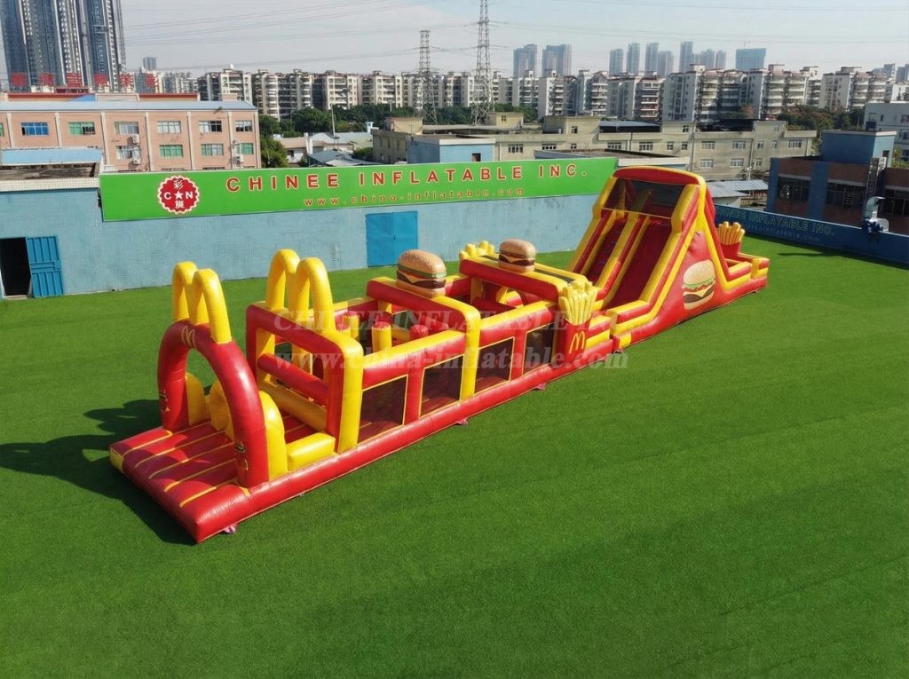 T7-4933 McDonald Theme Inflatable Obstacle Courses