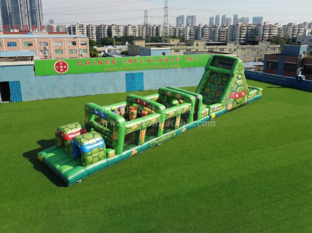 T7-4946 Ninja Turtles Theme Inflatable Obstacle Courses