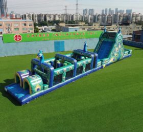 T7-4953 Peacock Theme Inflatable Obstacle Courses
