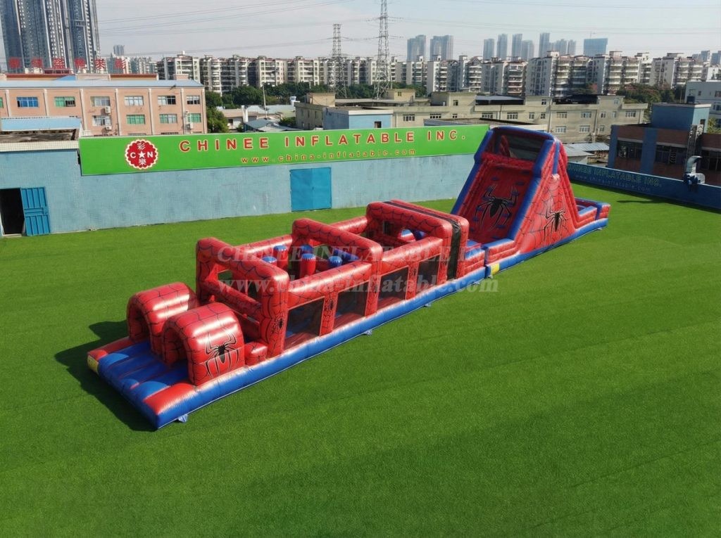 T7-4983 Spider-Man Theme Inflatable Obstacle Courses