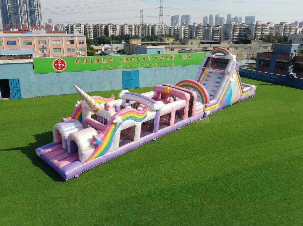 T7-5009 Unicorn Theme Inflatable Obstacle Courses