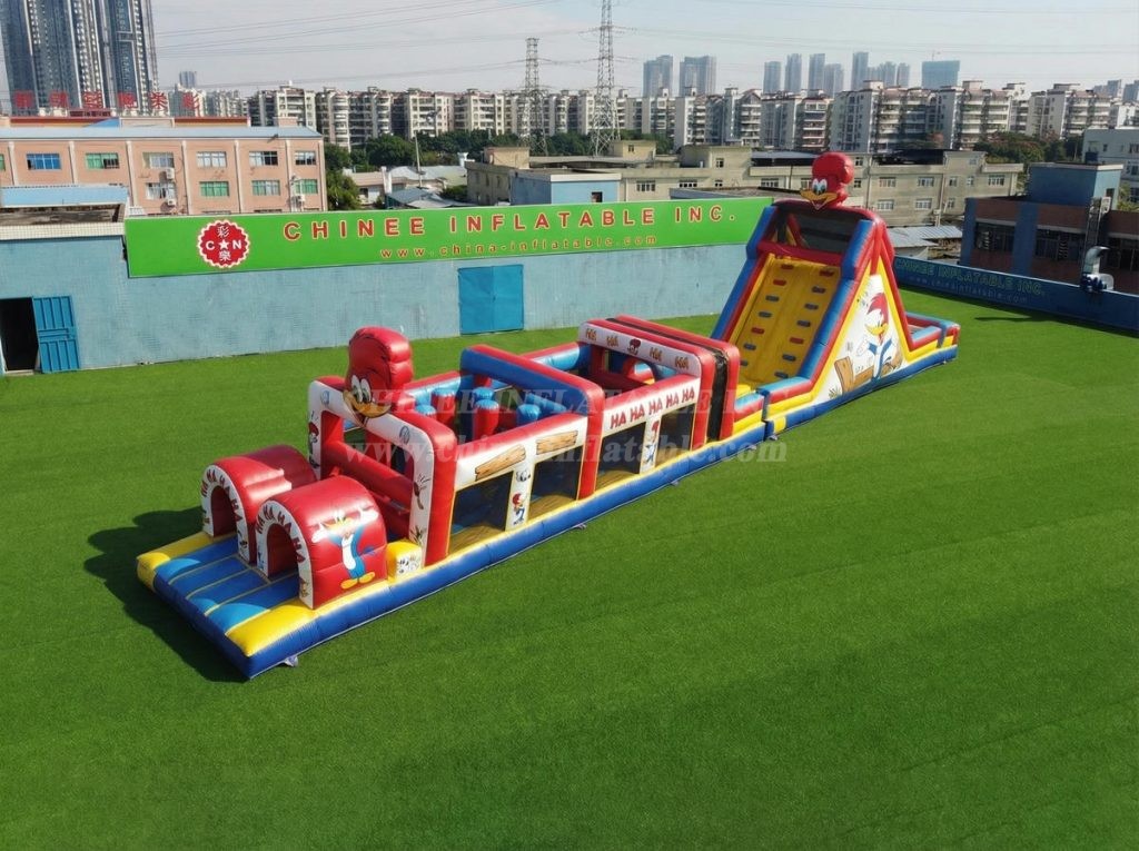 T7-5017 Woody Woodpecker Theme Inflatable Obstacle Courses