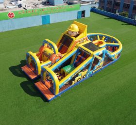 T7-5039 Bob The Builder Theme Inflatable Obstacle Courses