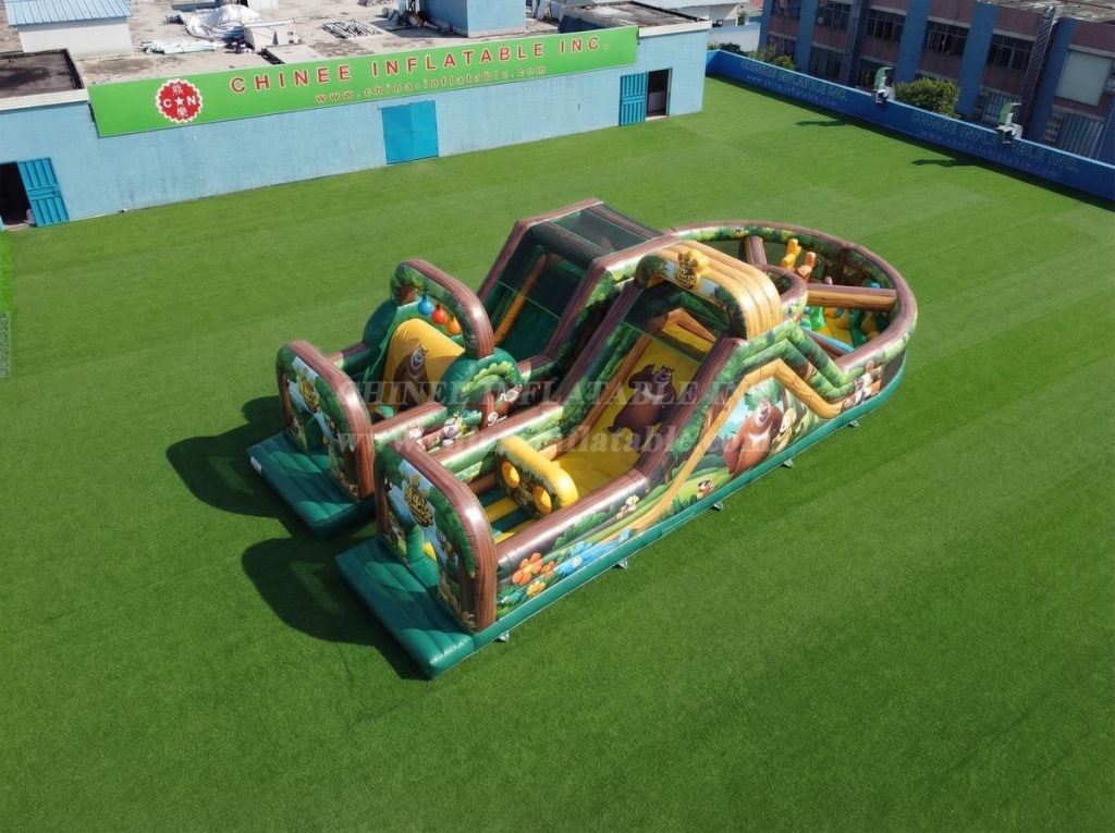 T7-5040 Boonie Bears Theme Inflatable Obstacle Courses