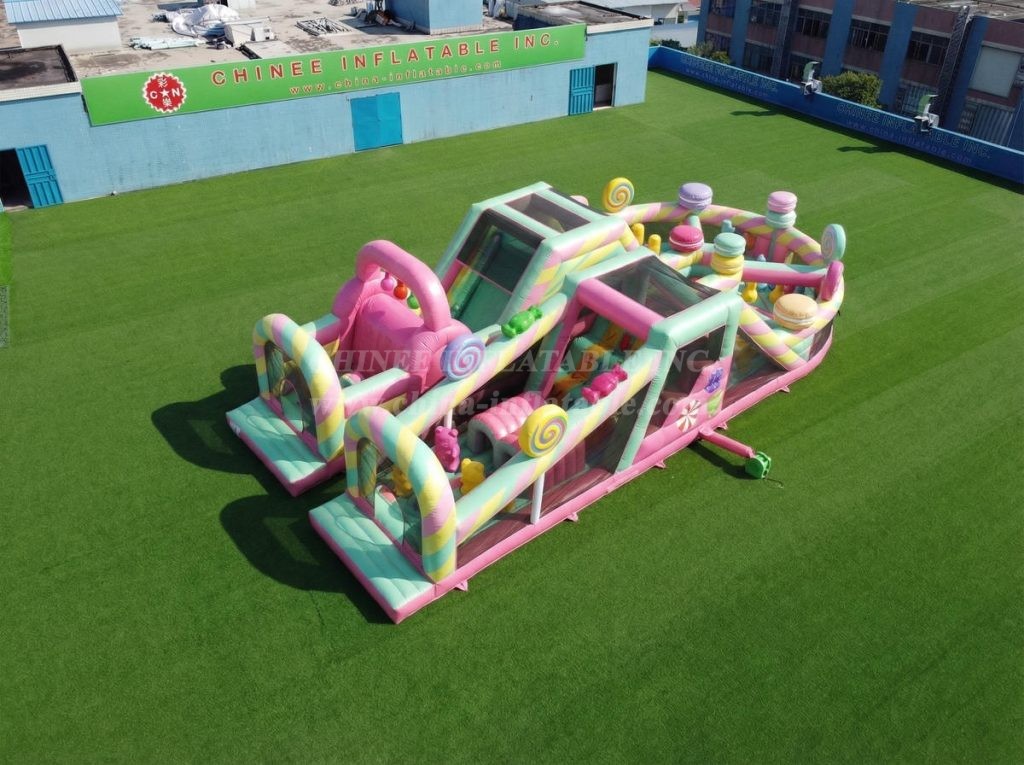 T7-5043 Candy Theme Inflatable Obstacle Courses