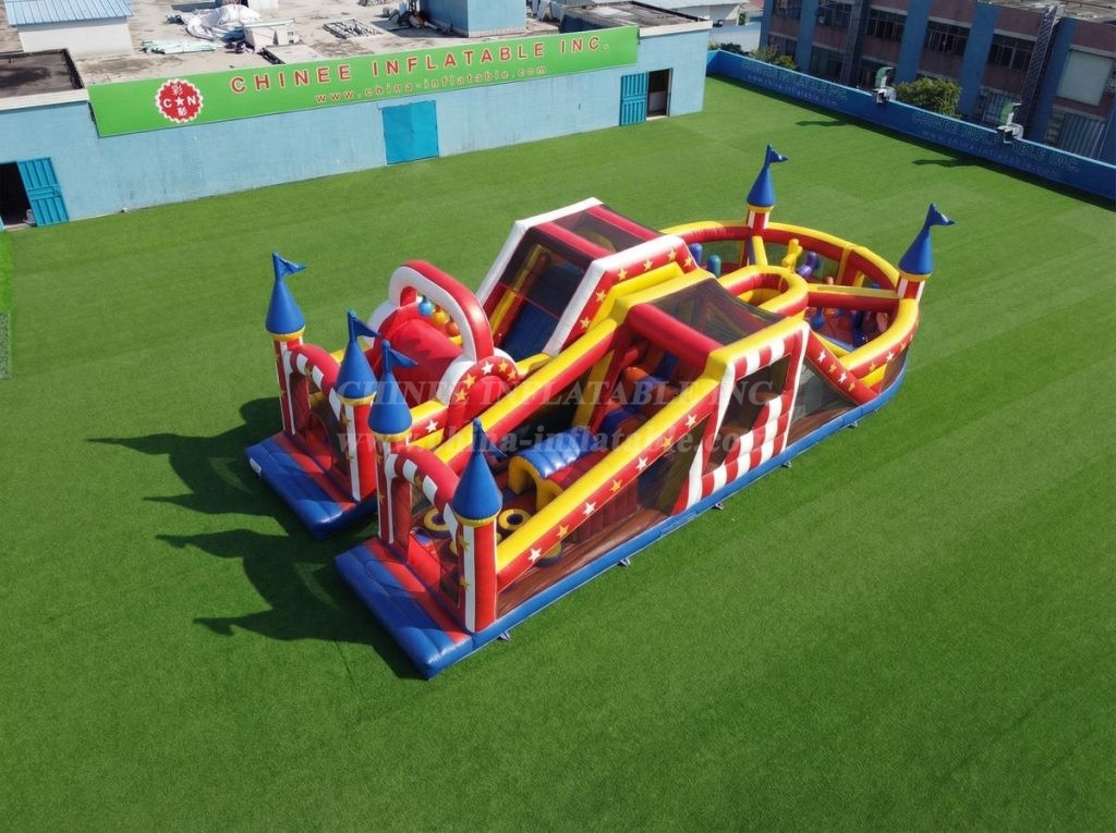 T7-5049 Circus Theme Inflatable Obstacle Courses