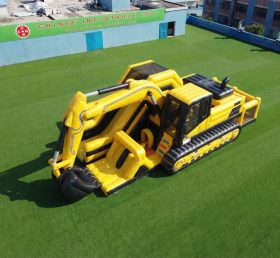 T7-5069 Excavator Theme Inflatable Obstacle Courses