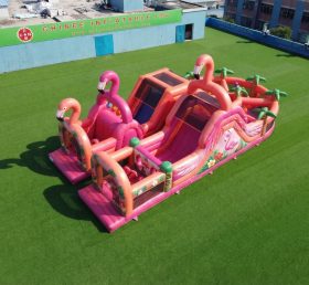 T7-5073 Flamingo Theme Inflatable Obstacle Courses