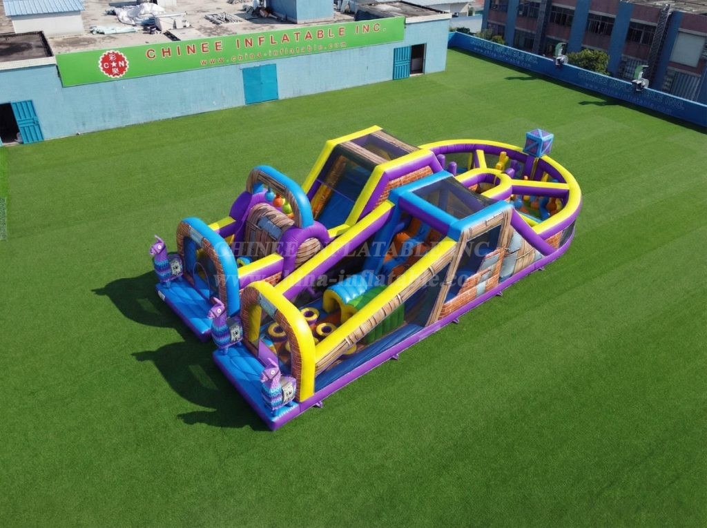T7-5075 Fortnite Theme Inflatable Obstacle Courses