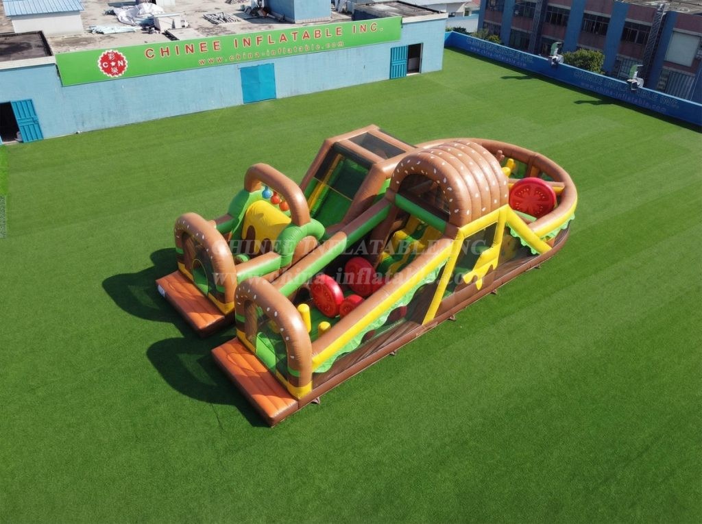 T7-5084 Hamburger Theme Inflatable Obstacle Courses