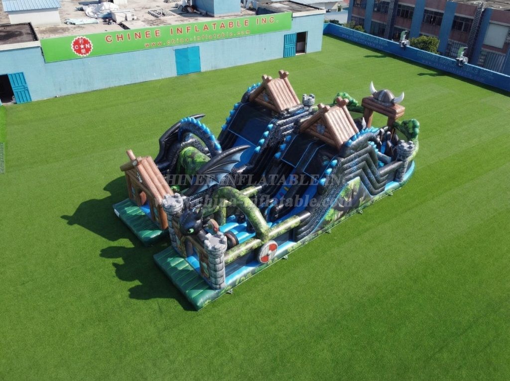 T7-5089 How To Train Your Dragon Theme Inflatable Obstacle Courses